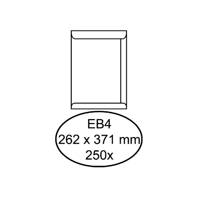 Envelop Quantore akte EB4 262x371mm wit 250 stuks
