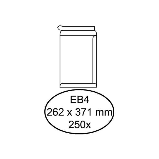 Envelop Quantore akte EB4 262x371mm zelfklevend wit 250 stuks