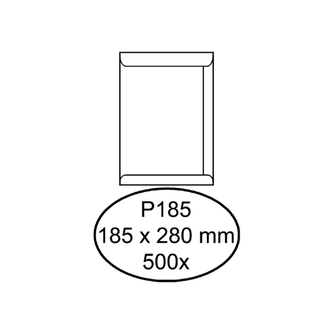 Envelop Quantore akte P185 185x280mm wit 500 stuks