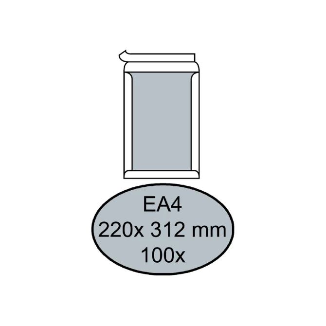 Envelop Quantore bordrug EA4 220x312mm zelfklevend wit 100 stuks