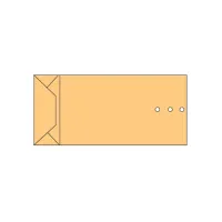 Envelop Quantore monsterzak 100x245x40mm bruin 250 stuks
