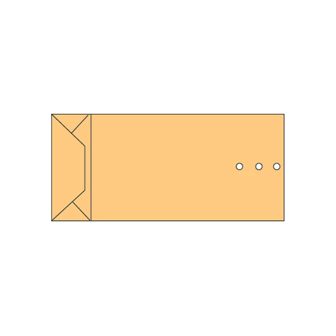 Envelop Quantore monsterzak 100x245x40mm bruin 250 stuks