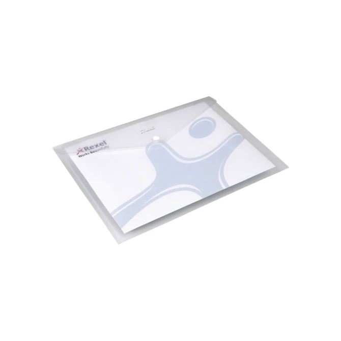 Enveloptas Rexel ice A4 transparant 5 stuks