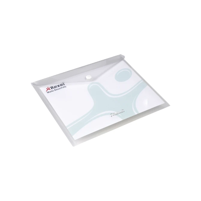 Enveloptas Rexel ice A5 transparant 5 stuks