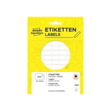 Etiket Avery 3311 16x9mm wit 2646 stuks Etiket Avery 3311 16x9mm wit 2646 stuks