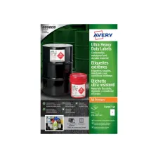 Etiket Avery B4775-50 210x297mm polyethyleen wit 50 etiketten Etiket Avery B4775-50 210x297mm polyethyleen wit 50 etiketten