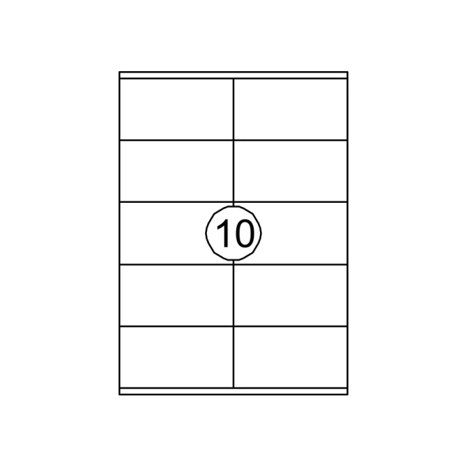 Etiket Avery DP010-100 105x58mm wit 1000 etiketten