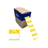Etiket Avery HACCP dinsdag-geel 25x25mm 1000st