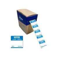 Etiket Avery HACCP maandag-blauw 25x25mm 1000st