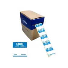 Etiket Avery HACCP maandag-blauw 25x25mm 1000st Etiket Avery HACCP maandag-blauw 25x25mm 1000st