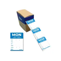 Etiket Avery HACCP maandag-blauw 40x56mm 500st