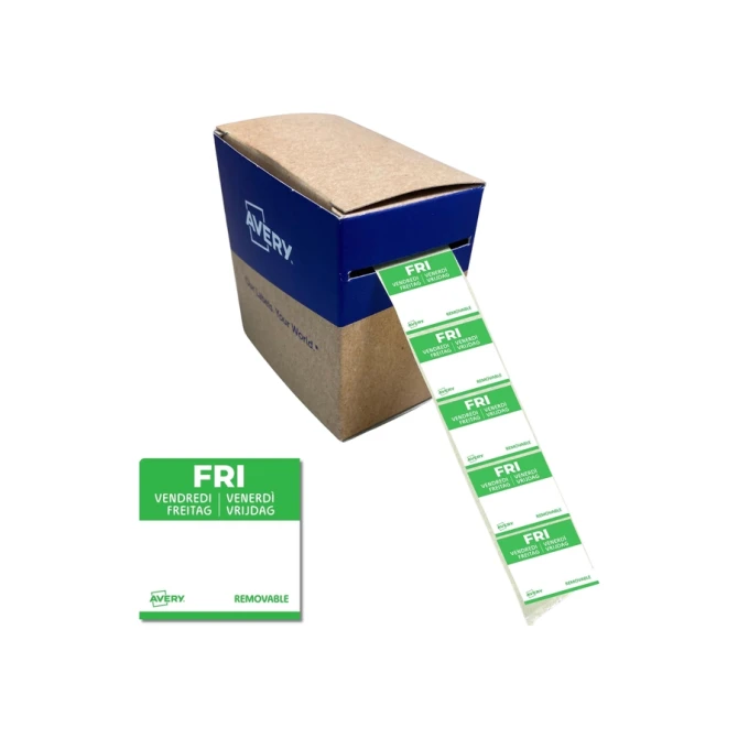 Etiket Avery HACCP vrijdag-groen 25x25mm 1000st