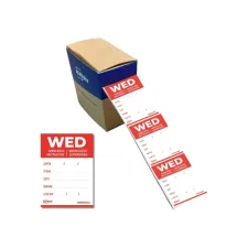 Etiket Avery HACCP woensdag-rood 40x56mm 500st
