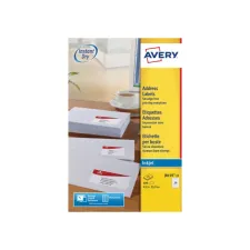 Etiket Avery J8159-25 63.5x33.9mm wit 600 etiketten Etiket Avery J8159-25 63.5x33.9mm wit 600 etiketten