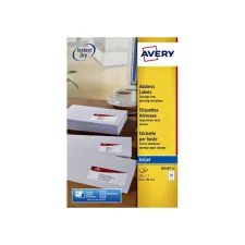 Etiket Avery J8160-10 63.5x38.1mm wit 210 etiketten Etiket Avery J8160-10 63.5x38.1mm wit 210 etiketten