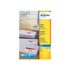 Etiket Avery J8173-25 99.1x57mm wit 250 stuks Etiket Avery J8173-25 99.1x57mm wit 250 stuks