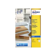 Etiket Avery J8565-25 99.1x67.7mm transparant 200 etiketten Etiket Avery J8565-25 99.1x67.7mm transparant 200 etiketten
