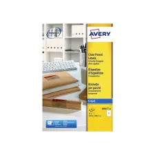 Etiket Avery J8567-25 210x297mm A4 transparant 25 etiketten Etiket Avery J8567-25 210x297mm A4 transparant 25 etiketten