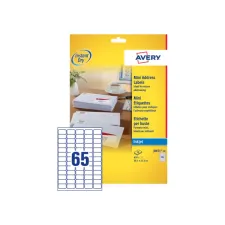 Etiket Avery J8651-10 38.1x21.2mm wit 650 etiketten Etiket Avery J8651-10 38.1x21.2mm wit 650 etiketten