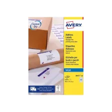 Etiket Avery J8651-100 38.1x21.2mm wit 6500 etiketten Etiket Avery J8651-100 38.1x21.2mm wit 6500 etiketten