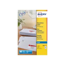 Etiket Avery J8651-25 38.1x21.2mm wit 1625 etiketten Etiket Avery J8651-25 38.1x21.2mm wit 1625 etiketten