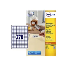 Etiket Avery L4730REV-25 17.8x10mm wit 6750 etiketten Etiket Avery L4730REV-25 17.8x10mm wit 6750 etiketten
