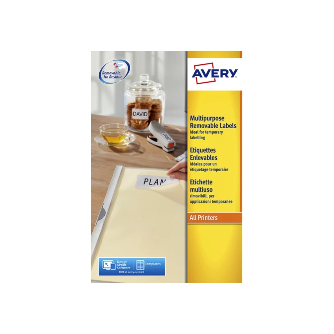 Etiket Avery L4737REV-25 63.5x29.6mm wit 675 etiketten