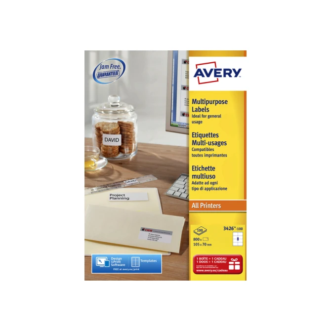 Etiket Avery L4745REV-25 96x63.5mm wit 200 etiketten