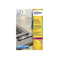 Etiket Avery L6009-20 45.7x21.2mm zilver 960 etiketten Etiket Avery L6009-20 45.7x21.2mm zilver 960 etiketten