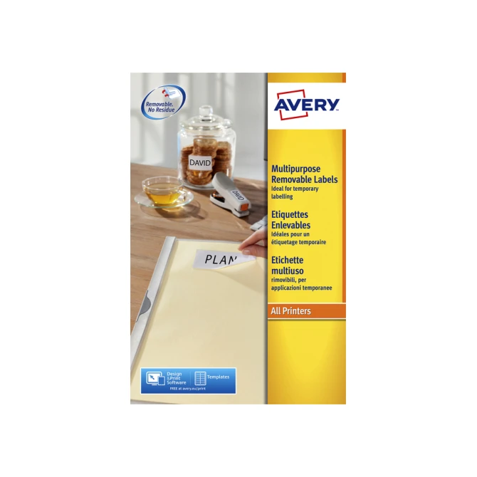 Etiket Avery L6025REV-25 63.5x46.6mm wit 450 etiketten