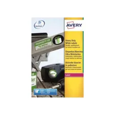 Etiket Avery L7060-20 63.5x38.1mm polyester wit 420 etiketten Etiket Avery L7060-20 63.5x38.1mm polyester wit 420 etiketten