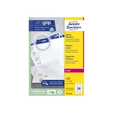 Etiket Avery L7159-100 63.5x33.9mm wit 2400 etiketten Etiket Avery L7159-100 63.5x33.9mm wit 2400 etiketten