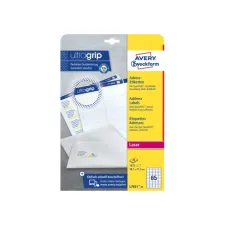 Etiket Avery L7651-25 38.1x21.2mm wit 1625 etiketten Etiket Avery L7651-25 38.1x21.2mm wit 1625 etiketten