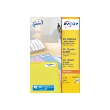 Etiket Avery L7656-25 46x11.1mm wit 2100 etiketten Etiket Avery L7656-25 46x11.1mm wit 2100 etiketten
