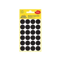Etiket Avery Zweckform 3003 rond 18mm zwart 96 etiketten