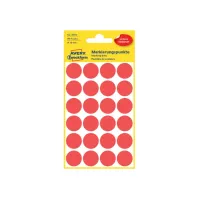 Etiket Avery Zweckform 3004 rond 18mm rood 96 etiketten