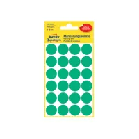 Etiket Avery Zweckform 3006 rond 18mm groen 96stuks