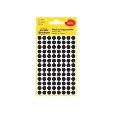 Etiket Avery Zweckform 3009 rond 8mm zwart 416 etiketten Etiket Avery Zweckform 3009 rond 8mm zwart 416 etiketten