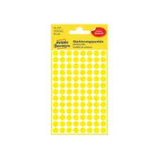 Etiket Avery Zweckform 3013 rond 8mm geel 416 etiketten Etiket Avery Zweckform 3013 rond 8mm geel 416 etiketten
