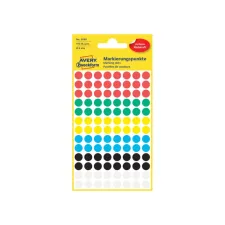 Etiket Avery Zweckform 3090 rond 8mm assorti 416 etiketten Etiket Avery Zweckform 3090 rond 8mm assorti 416 etiketten
