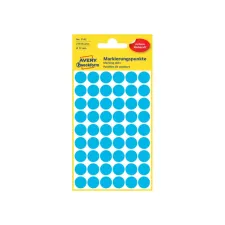 Etiket Avery Zweckform 3142 rond 12mm blauw 270stuks Etiket Avery Zweckform 3142 rond 12mm blauw 270stuks