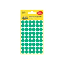 Etiket Avery Zweckform 3143 rond 12mm groen 270 etiketten Etiket Avery Zweckform 3143 rond 12mm groen 270 etiketten