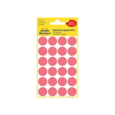 Etiket Avery Zweckform 3172 rond 18mm lichtrood 96 etiketten Etiket Avery Zweckform 3172 rond 18mm lichtrood 96 etiketten