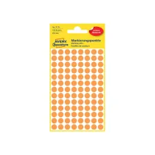 Etiket Avery Zweckform 3178 rond 8mm oranje 416 etiketten Etiket Avery Zweckform 3178 rond 8mm oranje 416 etiketten