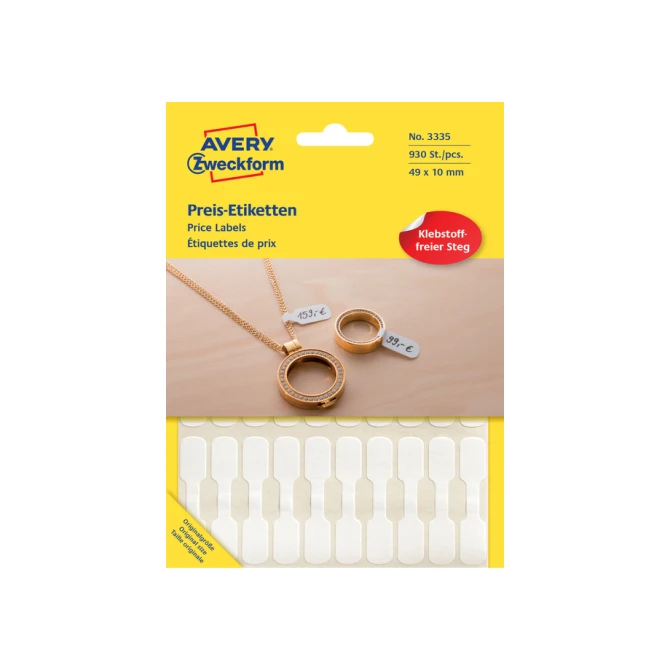 Etiket Avery Zweckform 3335 49x10mm wit 924stuks