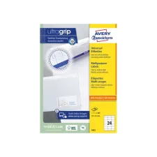 Etiket Avery Zweckform 3422 70x35mm wit 2400stuks Etiket Avery Zweckform 3422 70x35mm wit 2400stuks