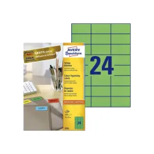 Etiket Avery Zweckform 3450 70x37mm groen 2400stuks Etiket Avery Zweckform 3450 70x37mm groen 2400stuks