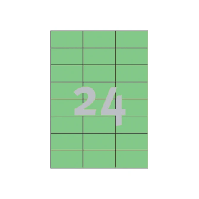 Etiket Avery Zweckform 3450 70x37mm groen 2400stuks