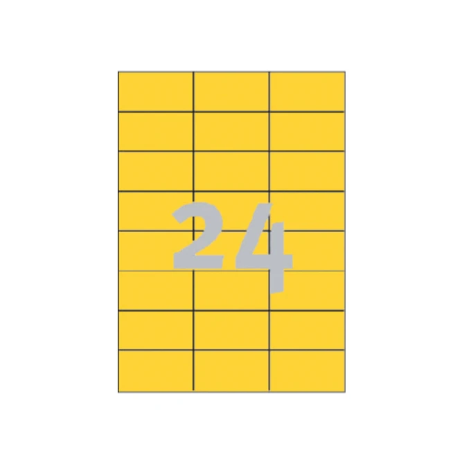 Etiket Avery Zweckform 3451 70x37mm geel 2400stuks