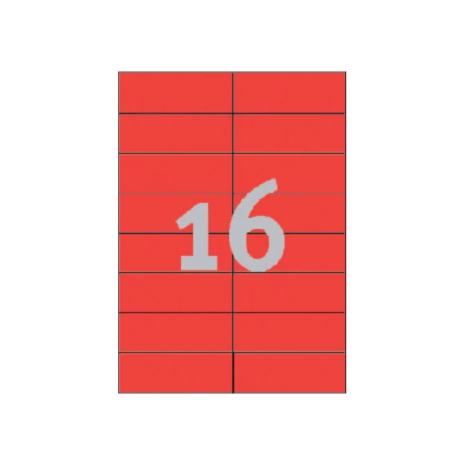 Etiket Avery Zweckform 3452 105x37mm rood 1600stuks